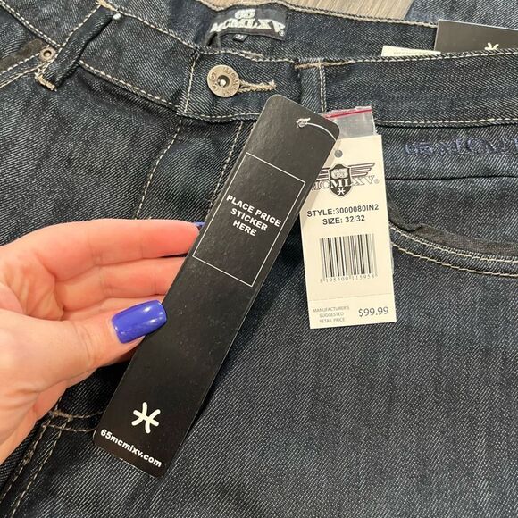 NWT 65 MCMLXV Men's Premium Denim Dark Wash Jeans Size 32/32 - Picture 4 of 13